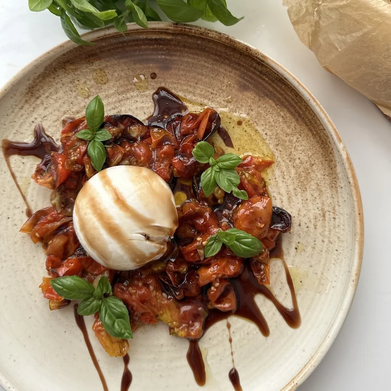 Bagte Tomater Med Burrata