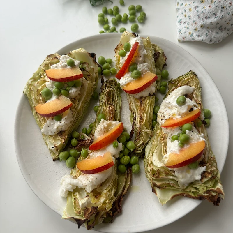 Bagt Spidskål Med Burrata