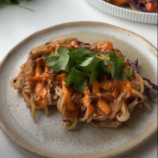 Reste-vafler Med Nudler